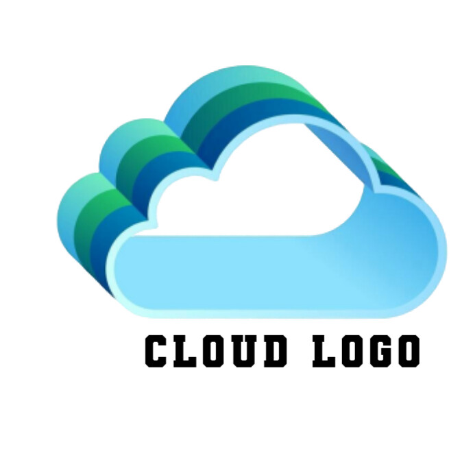 Cloud computing Logo design. Data Storage network technology Logotype template