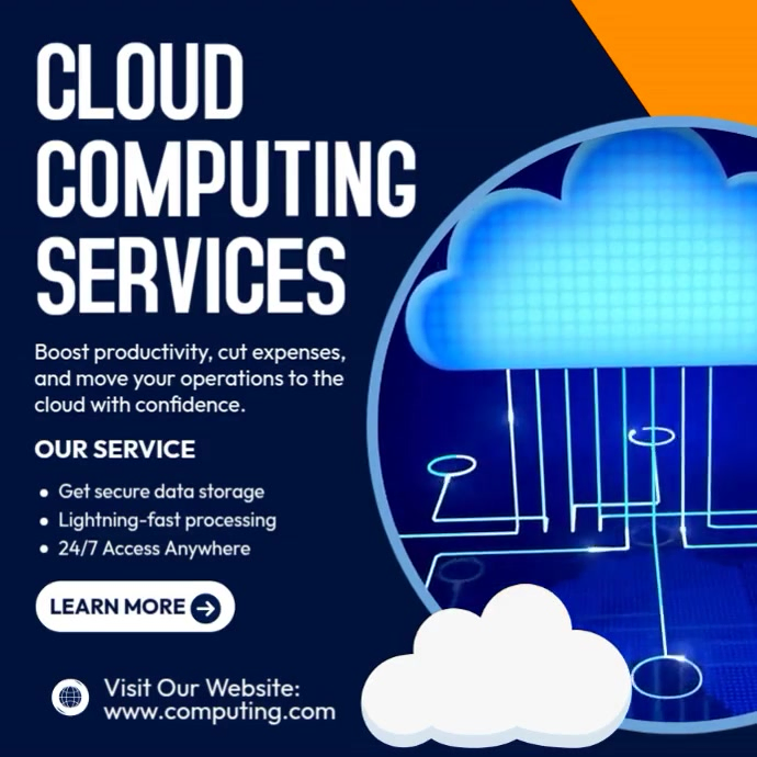 Plantilla de Cloud Computing Services | PosterMyWall