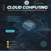 Cloud computing Services video ad Quadrat (1:1) template