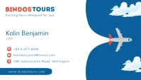 Clouds travel agent business card template