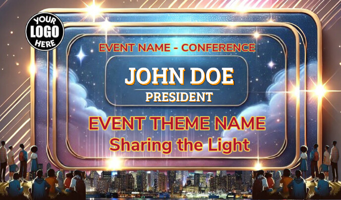 CLOUDY NAME BADGE TAG template
