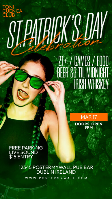 Clover Saint Patrick's Day Instagram Flyer template