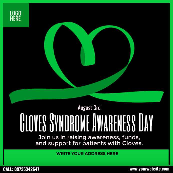 Cloves Syndrome Awareness Day Template PosterMyWall