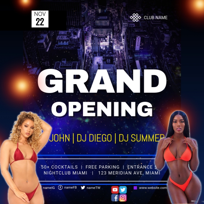 CLUB / BAR FLYER Instagram Plasing template