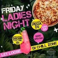 CLUB BAR LOUNGE LADIES NIGHT DESIGN TEMPLATE Square (1:1)