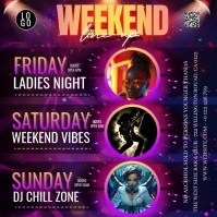 club bar lounge line up schedule template โพสต์บน Instagram