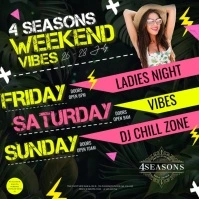 CLUB BAR LOUNGE LINE UP SCHEDULE TEMPLATE Square (1:1)