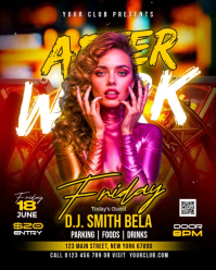 club bar lounge pub adult event flyer Instagram Portrait template