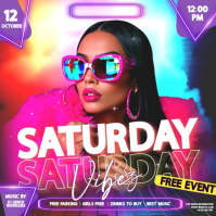 club bar lounge pub adult event flyer invitation design Carré (1:1) template