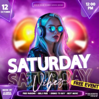 club bar lounge pub adult event flyer invitation design Square (1:1) template