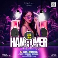 club bar lounge pub adult event invitation Carré (1:1) template