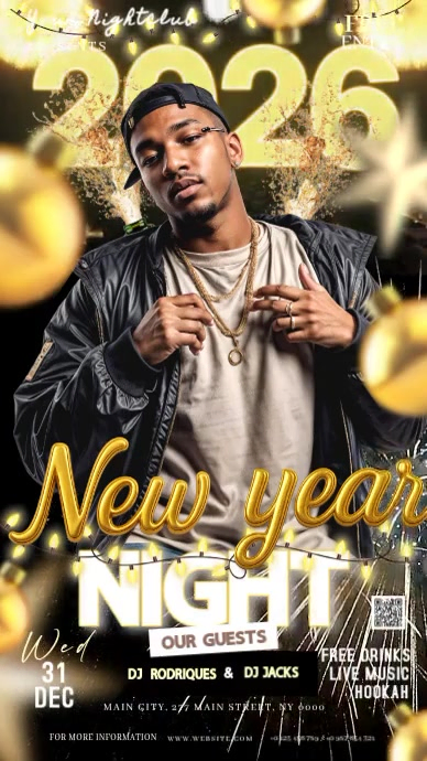 club bar lounge pub new year event template | PosterMyWall