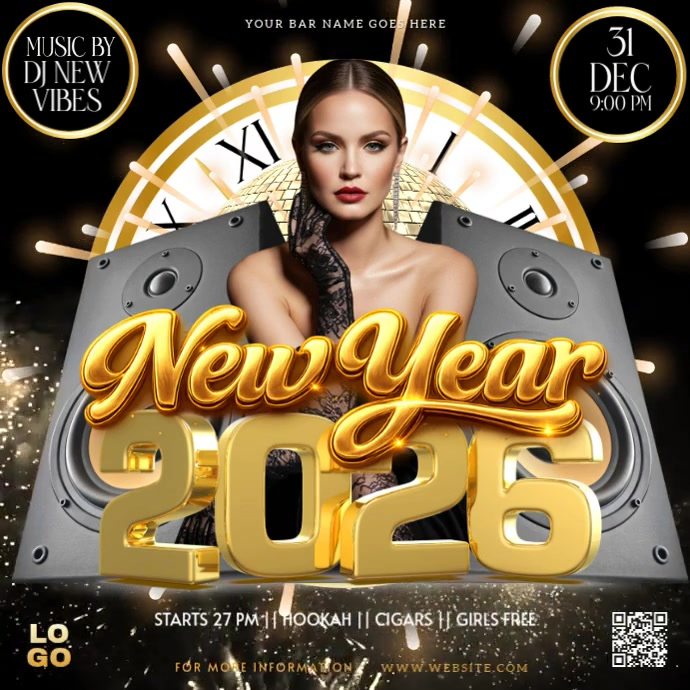 club bar lounge pub new year template | PosterMyWall