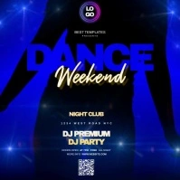 club dance party ad สี่เหลี่ยมจัตุรัส (1:1) template