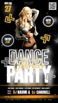 Club Dance Party Event Design Template Instagram Story