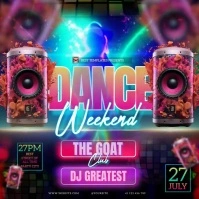 CLUB DANCE PARTY NIGHT EVENT TEMPLATE Persegi (1:1)