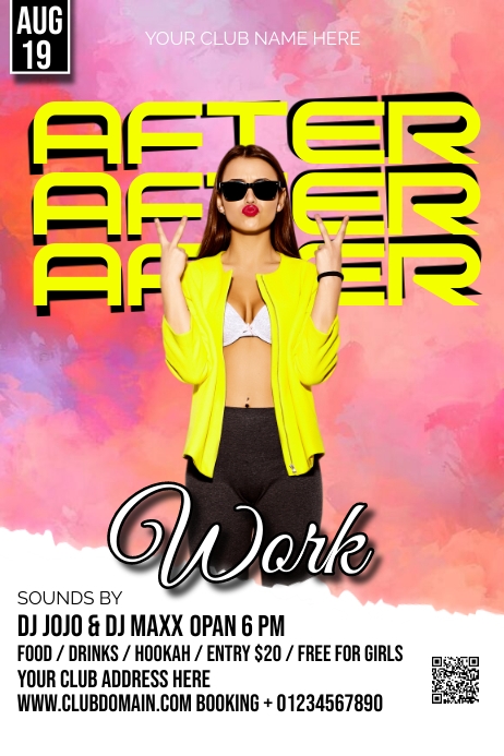 Club Poster Layout CLUB Template | PosterMyWall