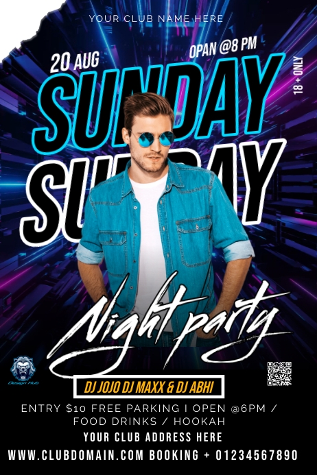 CLUB Poster template