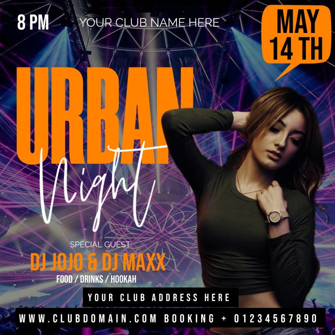 Urban Night Event Instagram Ad Template | PosterMyWall