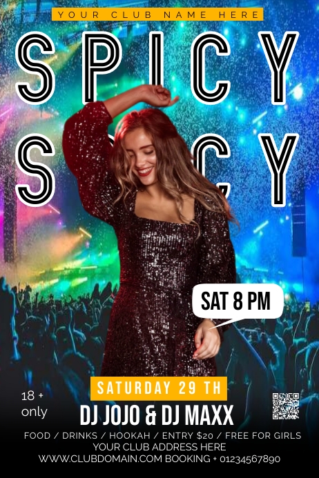 Club Poster Layout CLUB Template | PosterMyWall