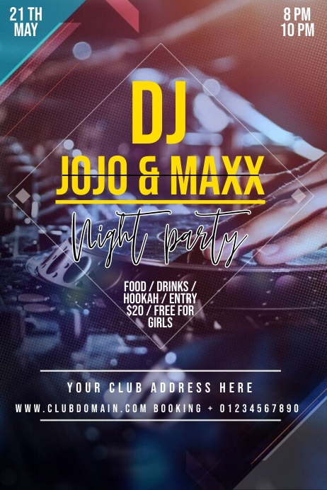 Club Poster Layout CLUB Template | PosterMyWall