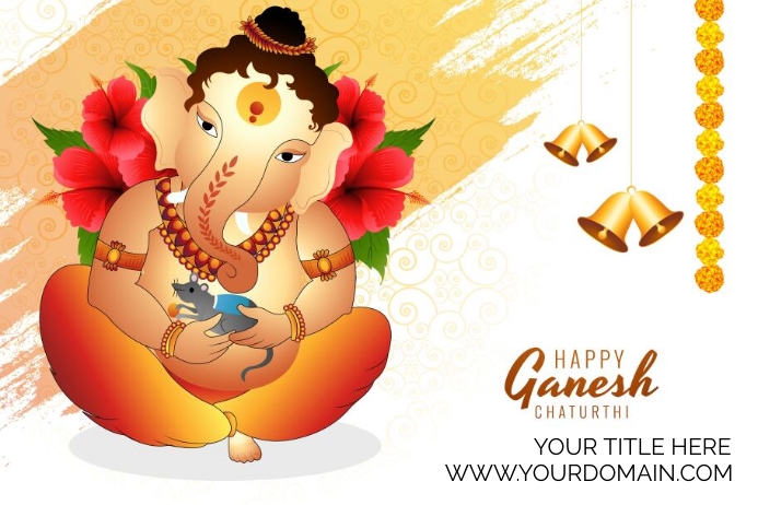 GANESH CHATURTHI WISHES Rótulo template