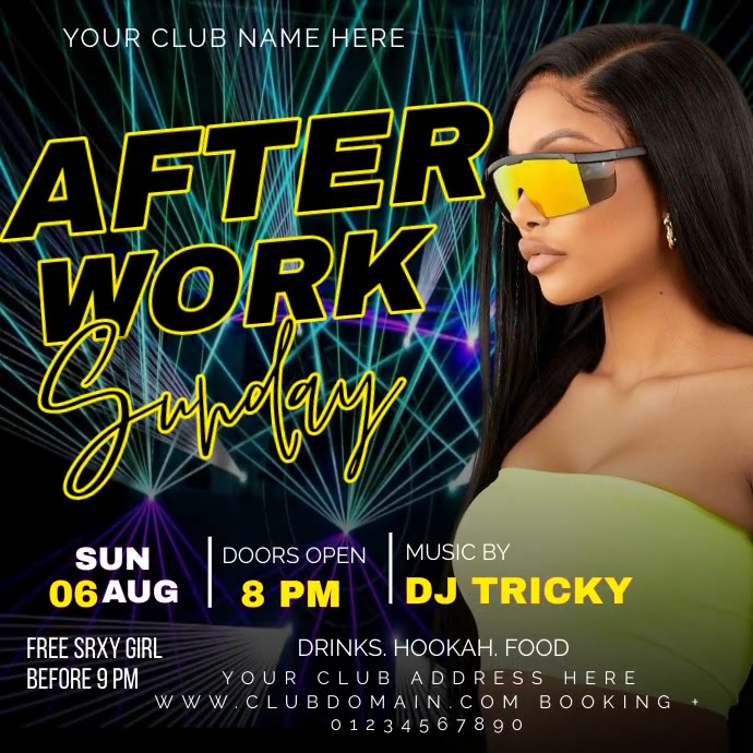 CLUB Instagram Post template