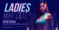 Club DJ Purple Neon Party Night Facebook Event Cover Facebook-gebeurtenisomslag template