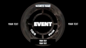 黑色 Event Announcement Digitalt display Template