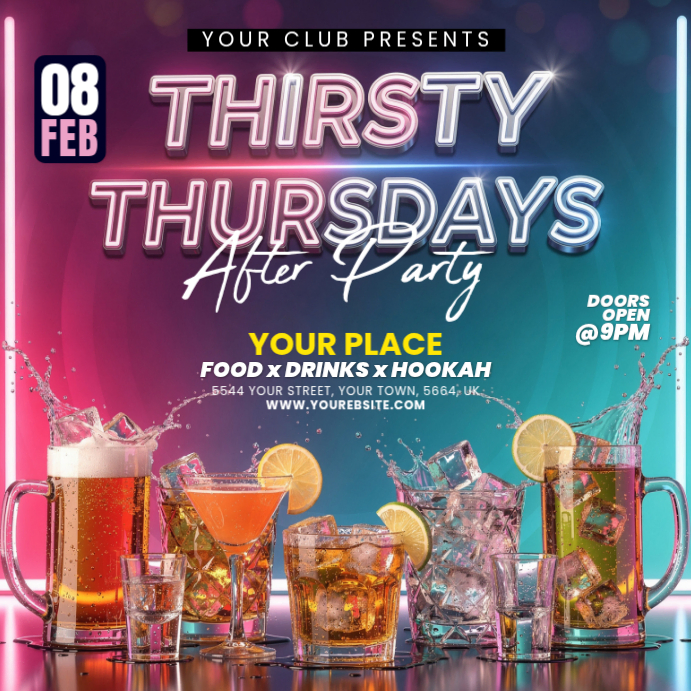 Copy of Club Event Promotion Instagram Post | PosterMyWall