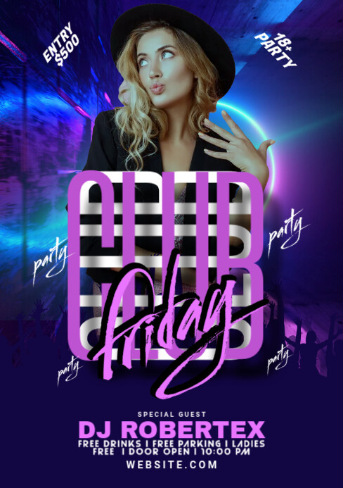 Club Flyer Pattern Club Flyer Template | PosterMyWall