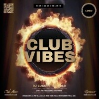 Club Hot Party Event Ad Design Template Video Square (1:1)
