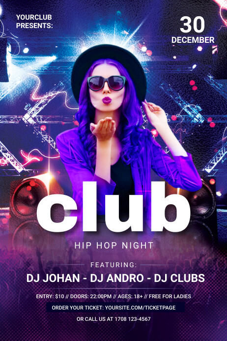 Club Night Banner Template | PosterMyWall