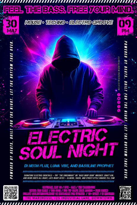 Club Night DJ Party Poster Template | PosterMyWall
