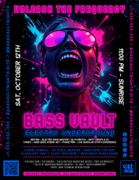 Club Night Neon Party Flyer template