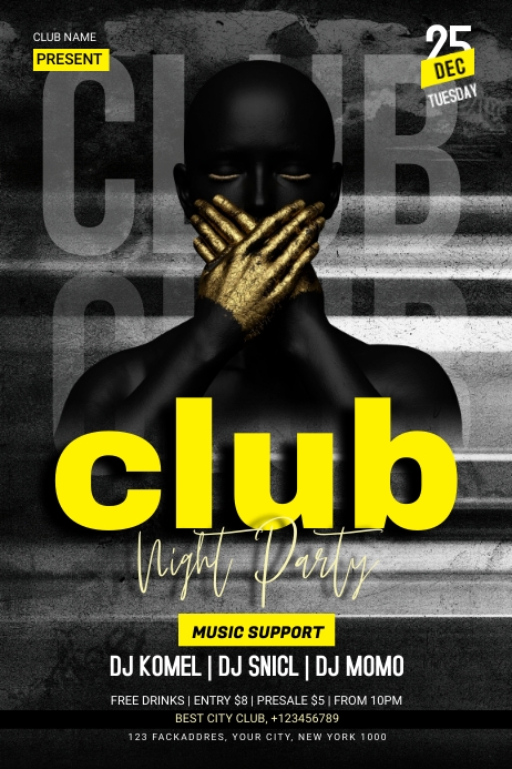 Club night party Banner Template | PosterMyWall