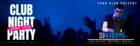 Club Night Party Twitter Banner template