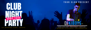 Club Night Party Twitter Banner template