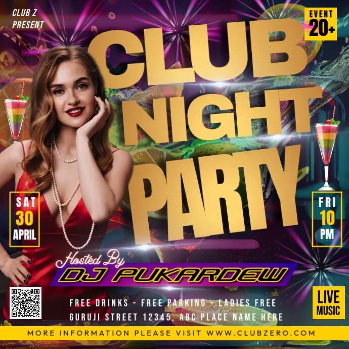 Copy of club night party | PosterMyWall