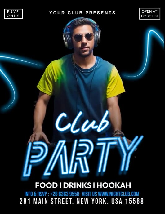 Plantilla de Club Night Party | PosterMyWall