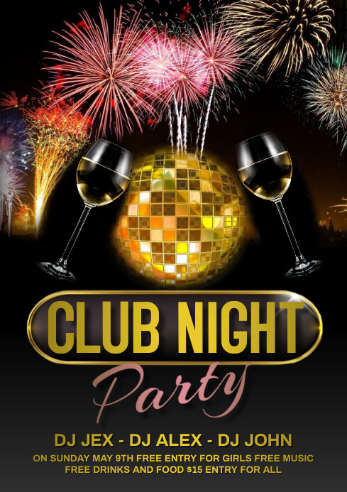Club Night party invitation Template | PosterMyWall