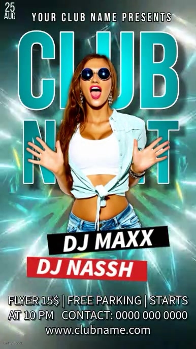 Club Night Party Video Instagram na Kuwento template