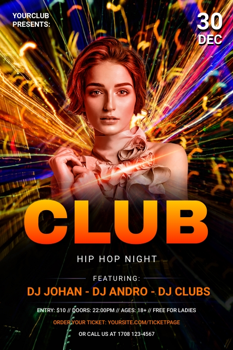 Club Poster Layout Club Night Poster Template | PosterMyWall