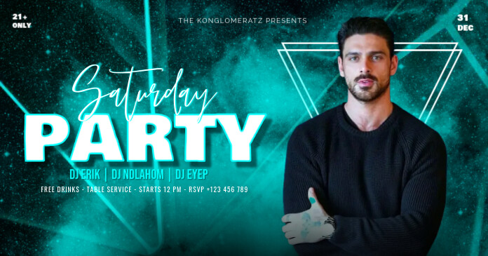 Club Party Ads Banner Imagem partilhada do Facebook template