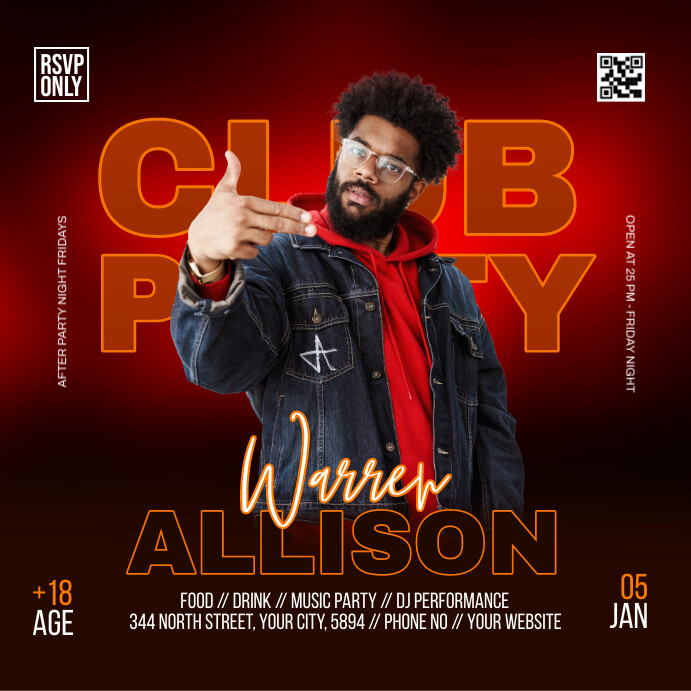 Club Party Ads Template | PosterMyWall