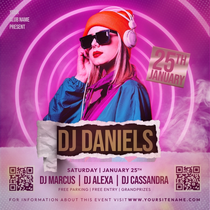 Club Party Ads Instagram Post template
