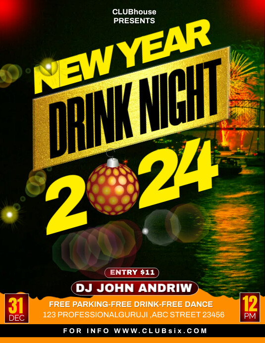 Club Party Volantino (US Letter) template