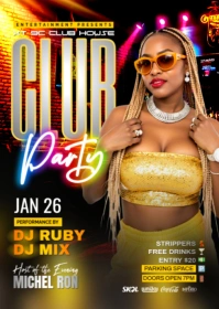 Club party A6 template