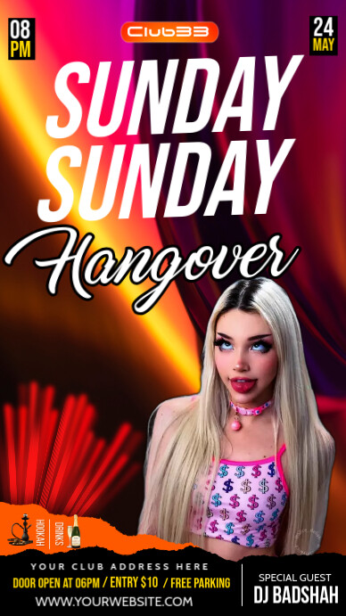 club party digital Instagram Story template