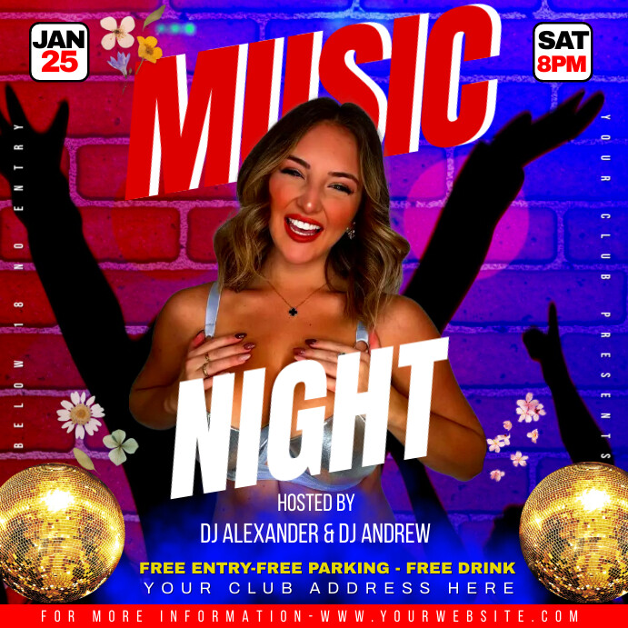 club party digital Template | PosterMyWall